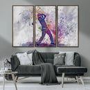 Watercolor Golf Swing Wall Art Canvas Print | Vibrant