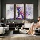Watercolor Golf Swing Wall Art Canvas Print | Vibrant