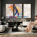 Watercolor Golf Swing Wall Art Canvas Print | Vibrant