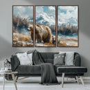 Bear and Baby Bear Wall Art Canvas Print