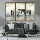Chines Style Majestic Horses Wall Art | Ready to Hang and