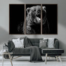 Bear Canvas Print | Wildlife Wall Art for Cabin Decor |
