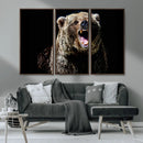 Grizzly Bear Canvas Print | Wildlife Wall Art for Cabin by MyGreatCanvas | Canvas Wall Art Prints | Photo Prints & Wall Decor