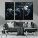 Jellyfish Wall Art Canvas Print, Elegant Wall Decor