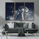 Jellyfish Wall Art Canvas Print, Modern Abstract Jellyfish