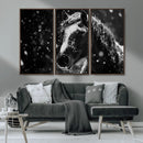 Winter Horse Wall Art | Black and White Horse Print | Ready by MyGreatCanvas | Canvas Wall Art Prints | Photo Prints & Wall Decor
