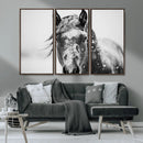 Western Wall Art | Black and White Winter Horse Wall Art | by MyGreatCanvas | Canvas Wall Art Prints | Photo Prints & Wall Decor