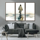 Abstract Jesus Wall Art Canvas Print, Christian Wall Art,