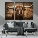Longhorn Bull Wall Art | Canvas Print | Ready to Hang | by MyGreatCanvas | Canvas Wall Art Prints | Photo Prints & Wall Decor