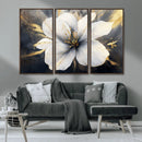 White Flower Wall Art Canvas Print | Ready to Hang |