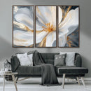 White and Gold Floral Canvas Wall Art - Framed and Ready to by MyGreatCanvas | Canvas Wall Art Prints | Photo Prints & Wall Decor