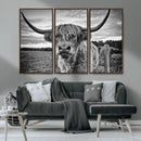 Scottish Highland Cow Canvas Wall Art Farmhouse Decor, by MyGreatCanvas | Canvas Wall Art Prints | Photo Prints & Wall Decor