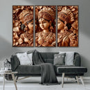 Indian Woman Statue Wall Art Canvas Print