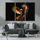 Fiery Phoenix Canvas Print | Ready to Hang Wall Art | Bold