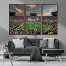 University of Michigan Wolverines Print Canvas, Football