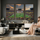 University of Michigan Wolverines Print Canvas, Football