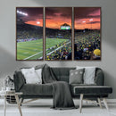 Eugene Autzen Stadium Canvas Wall Art Print – Sunset Over