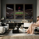 Framed Texas Tech Red Raiders Stadium Canvas, Texas Tech Red