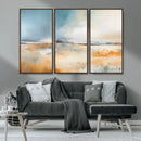 Abstract Landscape Wall Art Canvas Print - Warm Tones of