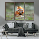 Heartwarming Fox and Baby Cub Wall Art | Ready to Hang