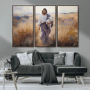 Jesus the Good Shepherd Wall Art Canvas Print - Lost Lamb