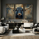 Texas Western Wall Art Canvas Print - Abstract Cow Longhorn by MyGreatCanvas | Canvas Wall Art Prints | Photo Prints & Wall Decor