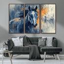 Abstract Blue Horse Wall Art Print Canvas | Horse Wall Art by MyGreatCanvas | Canvas Wall Art Prints | Photo Prints & Wall Decor