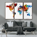 Colorful World Map Canvas Wall Art Print, Contemporary by MyGreatCanvas | Canvas Wall Art Prints | Photo Prints & Wall Decor