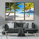 Blue Beach and Sea Wall Art Canvas Print by MyGreatCanvas | Canvas Wall Art Prints | Photo Prints & Wall Decor