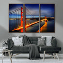 Large Wall Art San Francisco Canvas Print - Wonderful Golden