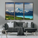 Mount Cook and Lake Pukaki Canvas Wall Art Print – Majestic by MyGreatCanvas | Canvas Wall Art Prints | Photo Prints & Wall Decor