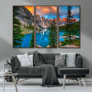 Canadian Rockies Moraine Lake Wall Art Canvas Print, Pine