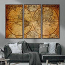 Vintage World Map Canvas Print – Antique Push Pin Travel by MyGreatCanvas | Canvas Wall Art Prints | Photo Prints & Wall Decor