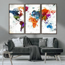 World Map Canvas Print – Framed Travel Map Wall Art for by MyGreatCanvas | Canvas Wall Art Prints | Photo Prints & Wall Decor