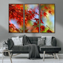Red Leaves Autumn Forest Wall Art Canvas, Red Leaves Autumn by MyGreatCanvas | Canvas Wall Art Prints | Photo Prints & Wall Decor