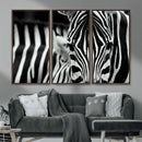 Zebra Wall Art – Zebra Close Up Wall Art – Framed Black by MyGreatCanvas | Canvas Wall Art Prints | Photo Prints & Wall Decor