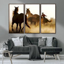 Horses and Cowboys Wall Art Canvas Print by MyGreatCanvas | Canvas Wall Art Prints | Photo Prints & Wall Decor