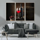 Red Wine and Bottle Canvas Print