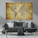 Push Pin World Map Canvas Print – Travel Tracker Wall Art