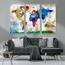 World Map Canvas Print – Framed Travel Map Wall Art for by MyGreatCanvas | Canvas Wall Art Prints | Photo Prints & Wall Decor