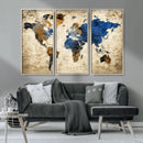 World Map Canvas Print – Detailed Map of the World Wall Art by MyGreatCanvas | Canvas Wall Art Prints | Photo Prints & Wall Decor
