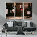 Red Wine and Bottle Canvas Print by MyGreatCanvas | Canvas Wall Art Prints | Photo Prints & Wall Decor