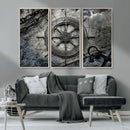 Ship Steering Wheel Vintage Wall Art Canvas Print by MyGreatCanvas | Canvas Wall Art Prints | Photo Prints & Wall Decor