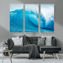 Big Ocean Surfing Wave Wall Art Canvas Print