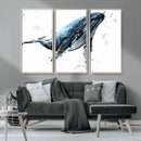 Watercolor Whale Wall Art Canvas Print by MyGreatCanvas | Canvas Wall Art Prints | Photo Prints & Wall Decor