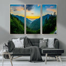 Green Forest Wall Art Canvas Print