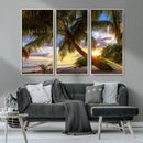 Tropical Island Sunset on the Beach Palms Wall Art Canvas by MyGreatCanvas | Canvas Wall Art Prints | Photo Prints & Wall Decor
