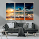 Golden Hour Sunset Over Ocean Waves Wall Art Canvas Print | by MyGreatCanvas | Canvas Wall Art Prints | Photo Prints & Wall Decor