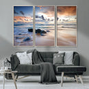Serene Weather On The Beach Wall Art Canvas Print