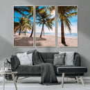Palm Beach Tropical Island Wall Art Canvas Print